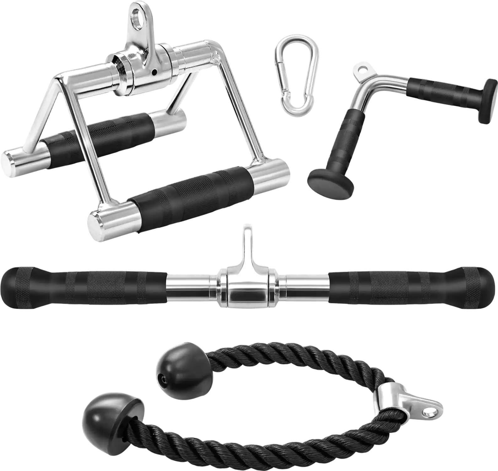 Costway Cable Machine Attachment Set Home Gym 4-Piece 97531864 New