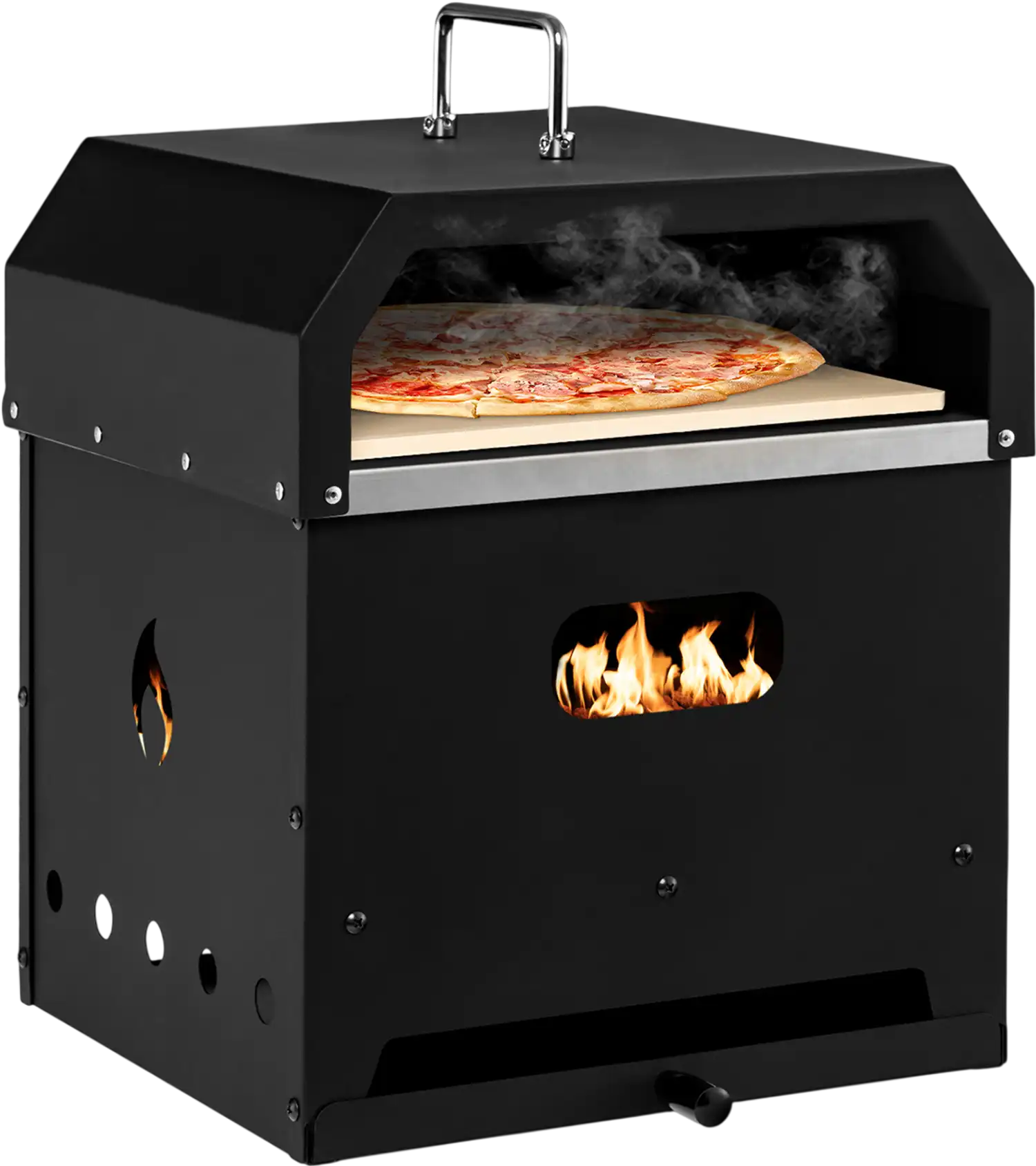 Costway 4-in-1 Outdoor Portable Pizza Oven BBQ Grill Fire Pit 12