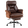 400 LBS Ergonomic Big and Tall Office Chair with Faux Leather-Brown - Gallery View 1 of 1