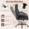 Adjustable high back leather office chair with ergonomic design, 400 lbs capacity, and padded armrests for comfort.