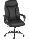Big and tall adjustable high back leather office chair with ergonomic design and 400 lbs capacity for comfortable sitting.