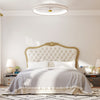 Low-profile 19-inch ceiling fan with dimmable LED, adjustable color temperature, and remote control for efficient.