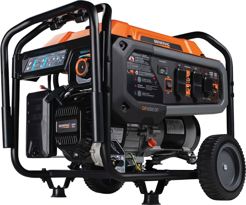 Generac GP4000 DF 4000W/4500W Generator Gas Propane Recoil Start with CO Sense 8155 RFB