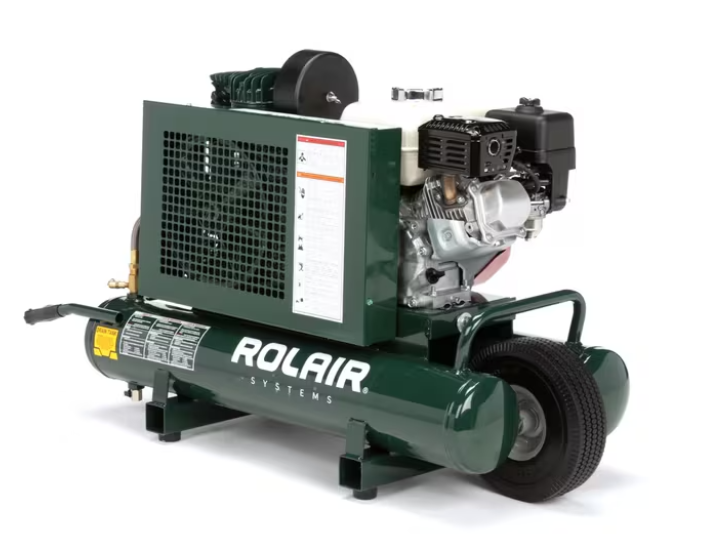 Rolair 4090HK17 Air Compressor Wheelbarrow Gas 9 gal. 5.5 HP Honda GX160 Engine Single Stage Pump Manufacturer RFB