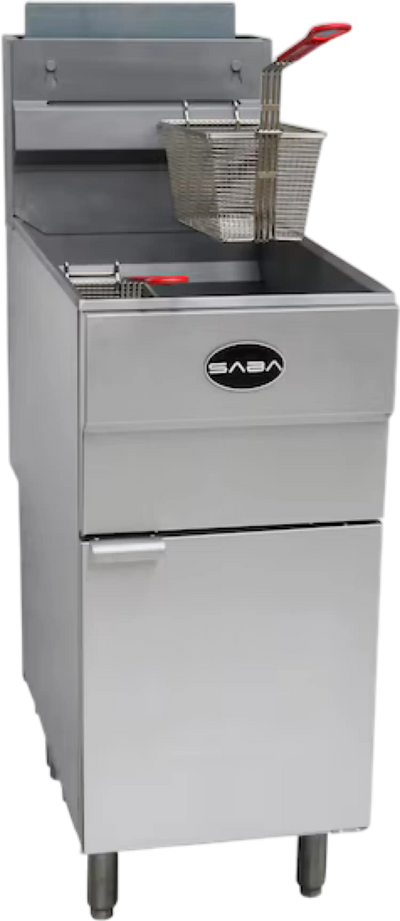 SABA GF45-P Commercial Deep Fryer Liquid Propane 120,000 BTU 45 Lbs. Oil Capacity New