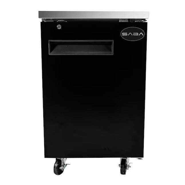 SABA Back Bar Cooler 23" One Door 6.5 Cu. Ft. Adjustable Temperature SBB-27-23B New