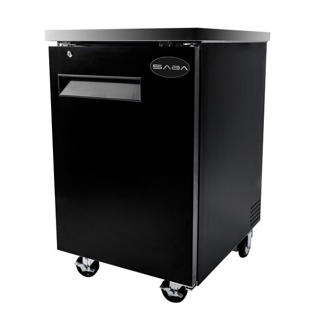 SABA Back Bar Cooler 23" One Door 6.5 Cu. Ft. Adjustable Temperature SBB-27-23B New