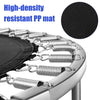High-density resistant PP mat with bouncy spring system and protective safety pad for the 40" foldable fitness trampoline.
