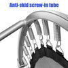 Close-up of the anti-skid screw-in tube on the 40" foldable fitness trampoline with safety pad for secure jumping.