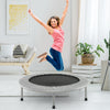 40" Foldable Fitness Trampoline with Safety Pad for Adults and Kids-Silver - Gallery View 1 of 10