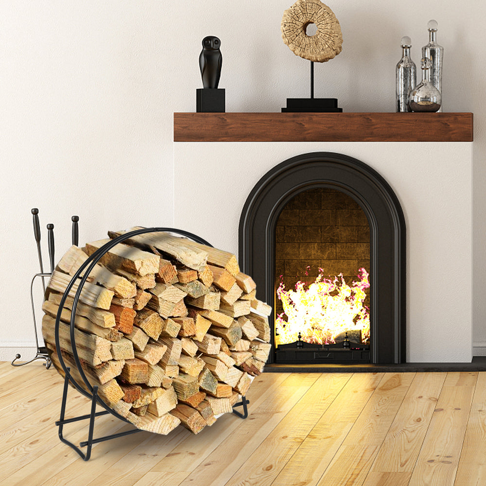 40-inch Tubular Steel Firewood Storage Rack - Gallery View 1 of 10
