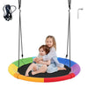 Colorful 40-inch flying saucer tree swing made of durable 600D oxford fabric, perfect for outdoor play with friends.