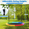 40-inch flying saucer tree swing made of durable 600D oxford fabric, adjustable heights for outdoor play and relaxation.