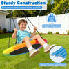 Colorful 40-inch flying saucer tree swing for kids, made of durable 600D oxford fabric and steel, supports 660 lbs.