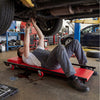 40 Inch Rolling Creeper Padded Mechanic Cart with Adjustable Backrest and Headrest-Red - Gallery View 1 of 9