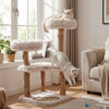Modern cat tree tower with natural wood branches, featuring two padded perches for lounging and play in a stylish design.