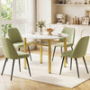 40” Round Kitchen Table with Storage Shelf and Metal Frame for 4 People-White - Gallery View 1 of 5
