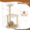 40" solid wood cat tree features a cozy space capsule, sisal posts, and a removable cushion for playful relaxation.