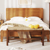 40-inch wood bench with solid rubber wood frame and hand-woven seagrass seat, perfect for bedrooms or entryways.
