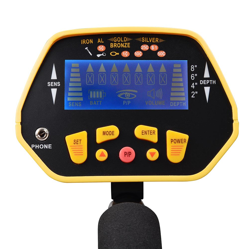 Yescom GC-1028 Metal Detector 8 11/16" Black New