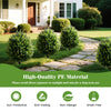 24-inch artificial cypress topiary ball tree set in green, made of high-quality PE material for indoor and outdoor.