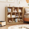 41 inches Wooden Toy Storage Organizer with 10 Cubes for Kids-Natural - Gallery View 1 of 9