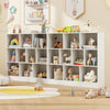 41-inch white wooden toy storage organizer with 10 open cubes, perfect for kids' rooms and easy access to toys and.
