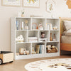 41 inches Wooden Toy Storage Organizer with 10 Cubes for Classroom Daycare Nursery Kindergarten-White - Gallery View 1 of 9
