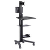 Yescom NexusX PC Computer Desktop Rolling Mobile Cart Workstation New