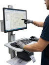Yescom NexusX PC Computer Desktop Rolling Mobile Cart Workstation New