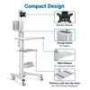 Yescom NexusX PC Computer Desktop Rolling Mobile Cart Workstation New