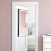 42.5 Inches Lockable Jewelry Mirror Wall Cabinet with 3-Color LED Lights-Black - Gallery View 1 of 9