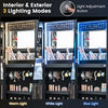 Lockable jewelry mirror wall cabinet with 3-color LED lights, featuring a full-length mirror and ample storage space.