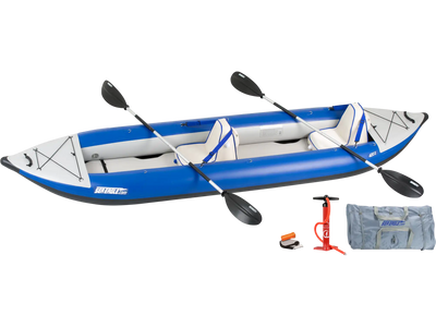 Sea Eagle 420X Explorer Inflatable Kayak Deluxe Package Blue Gray New