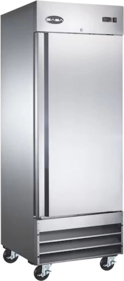SABA S-23R Commercial Refrigerator 23 cu. ft. One Door Reach-In Stainless Steel New