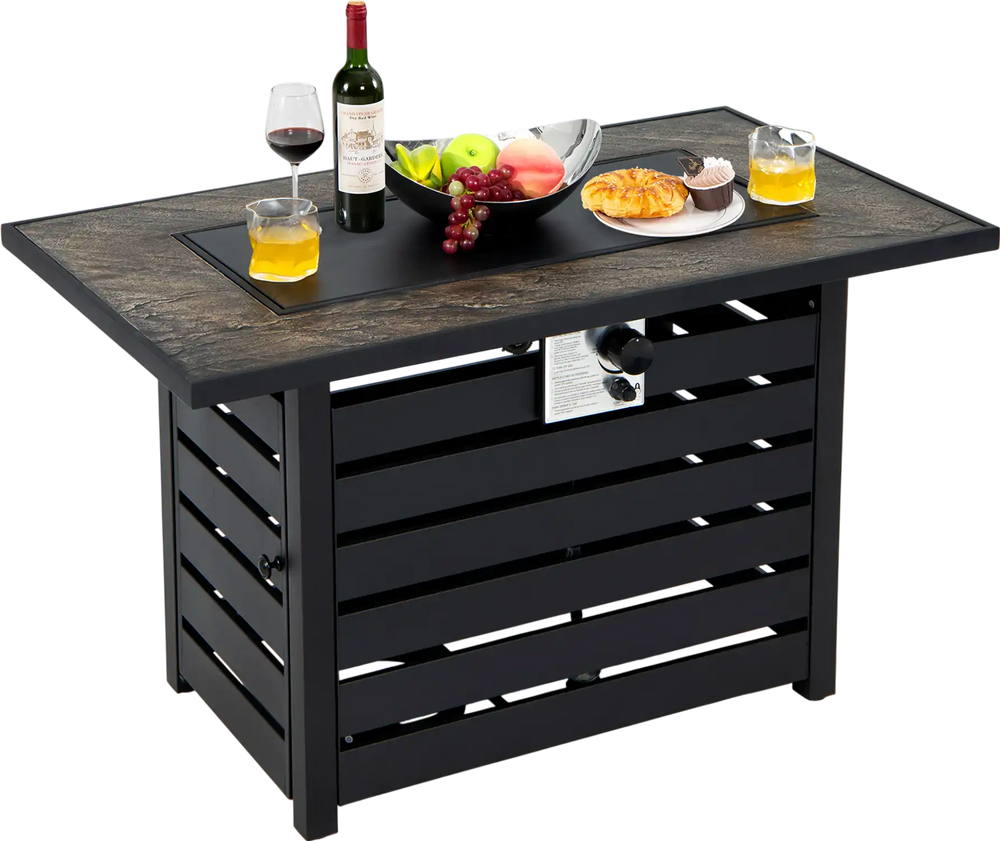 42 Inch 50000 BTU Propane Fire Pit Table with Ore Powder Surface