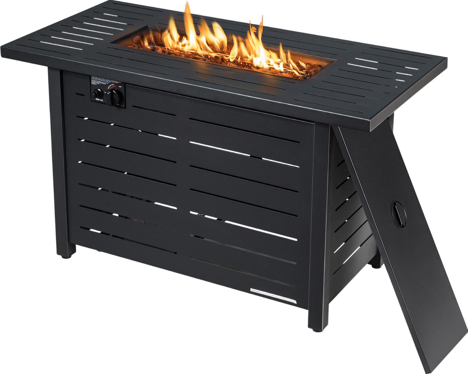 Costway Fire Pit Table with Steel Tabletop 42