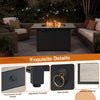 Costway Fire Pit Table with Ceramic Tabletop 42" 60,000 BTU Propane Powered New
