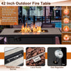 Costway Fire Pit Table with Ceramic Tabletop 42" 60,000 BTU Propane Powered New