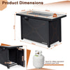 Costway Fire Pit Table with Ceramic Tabletop 42" 60,000 BTU Propane Powered New