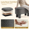 Gray corduroy storage ottoman bench with plush fabric and high-density sponge, perfect for seating and storage.