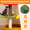 Multi-level 42-inch cat tree with padded perch, cat bed, and sisal scratching posts for playful lounging and climbing.