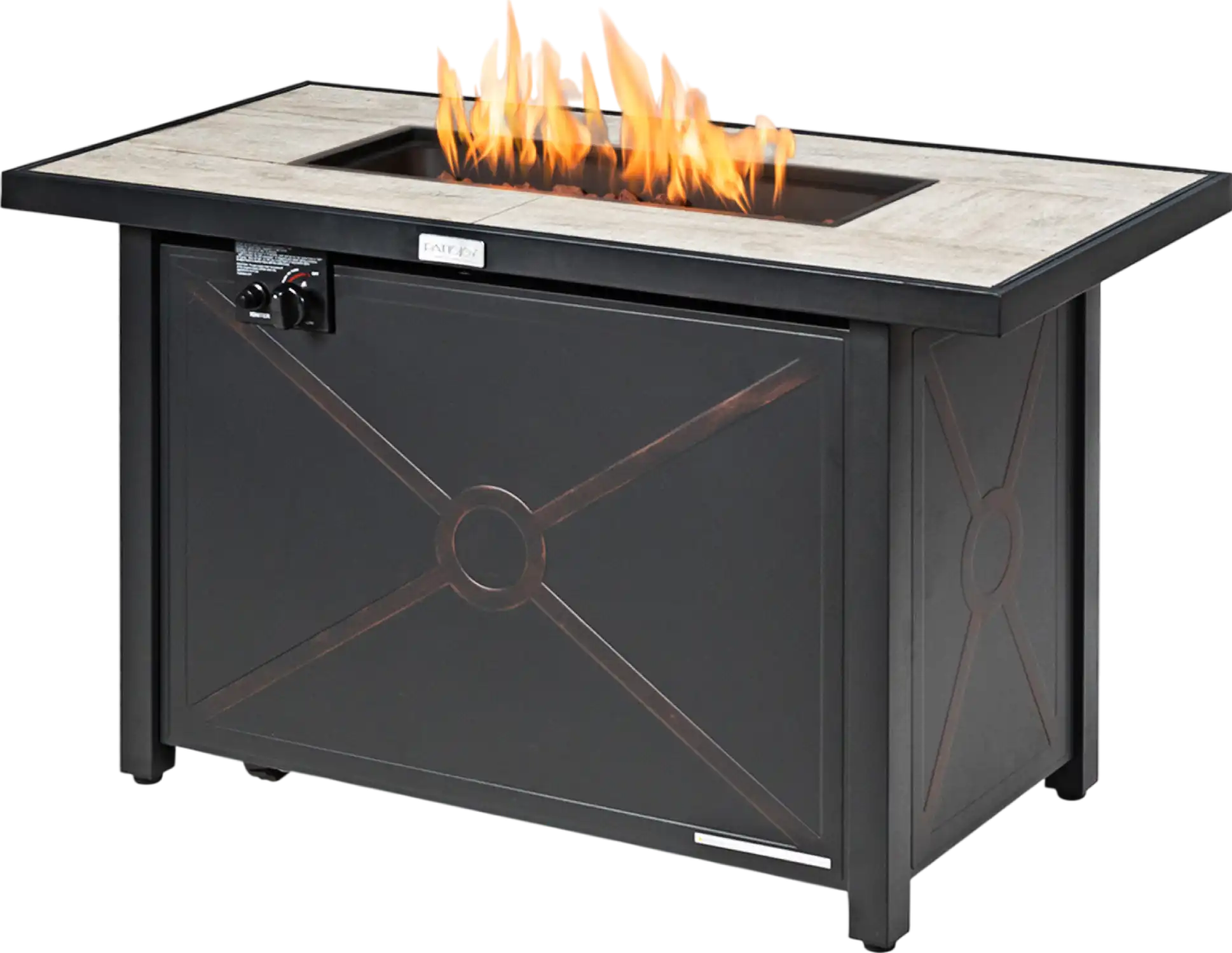Costway Fire Pit Table with Ceramic Tabletop 42