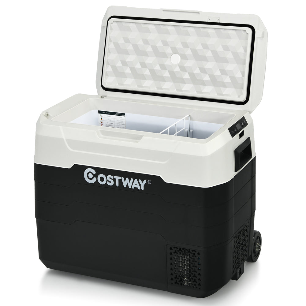 Costway Portable Car Refrigerator Dual-Zone 42 QT New