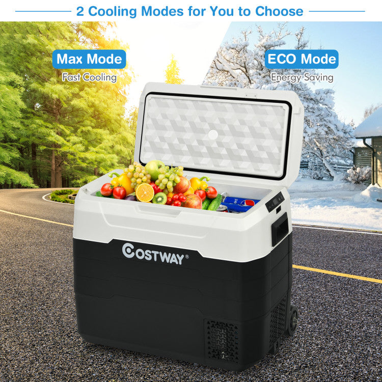 Costway Portable Car Refrigerator Dual-Zone 42 QT New