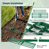 Lawn leveling rake with ergonomic handle, 42 x 10 inches, features a rustproof design and U-shaped head for easy use.