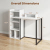 43.5" computer desk with charging station, ergonomic monitor stand, and multiple shelves for versatile workspace.