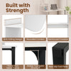 Close-up of the 43.5" computer desk's rounded corners and anti-falling design, ideal for home or office use.