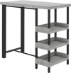43.5 Inch Outdoor Bar Table with Tempered Glass Top