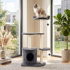 43" Cat Tree for Indoor Cats with Comfy Plush Perches and Sisal Scratching Posts-Gray - Gallery View 1 of 11
